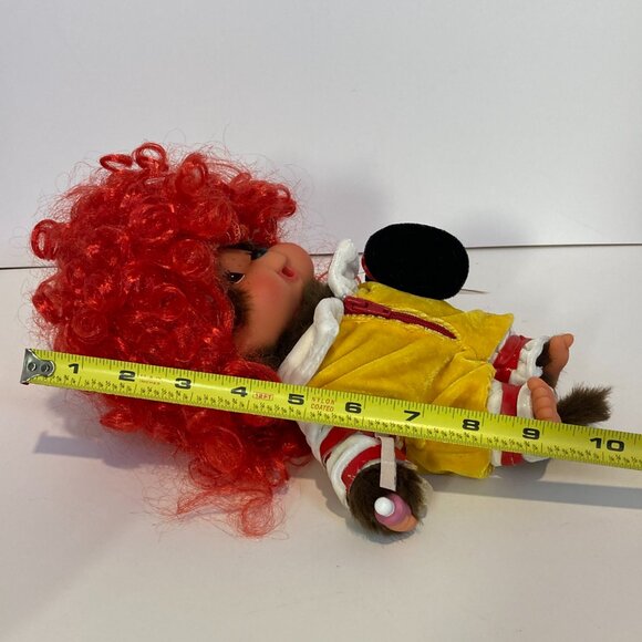 Monchhichi Ronald McDonald Red Yellow Clown Doll Plush Toy Sekiguchi Japan Tag - Picture 9 of 15